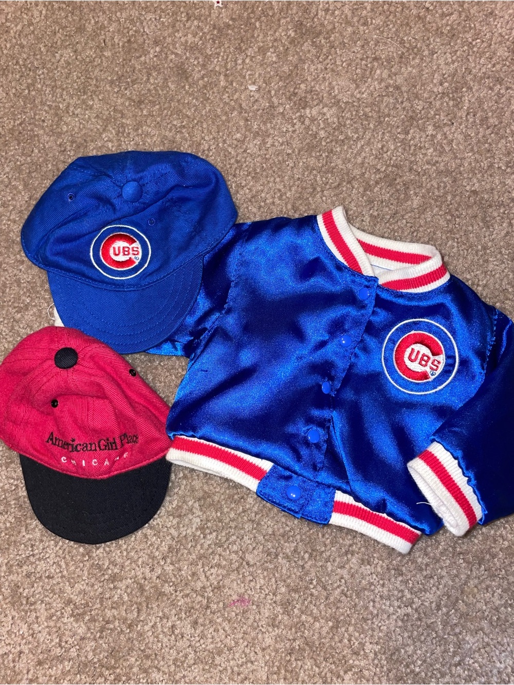American Girl Doll Chicago Cubs Jacket and Baseball Hat for Doll